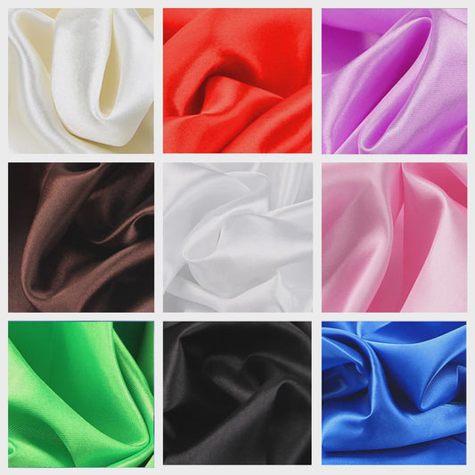 Zacht Satijn Stof - 34 Kleuren - Decoratie, Kleding & DIY Projecten