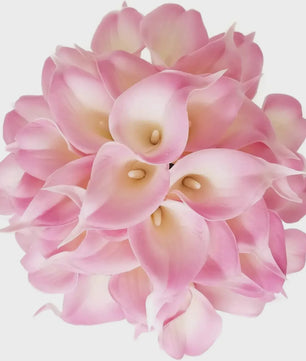 20x Kunst Calla Lelies - Blush Roze - Real Touch PU Latex - Bruiloft Decoratie