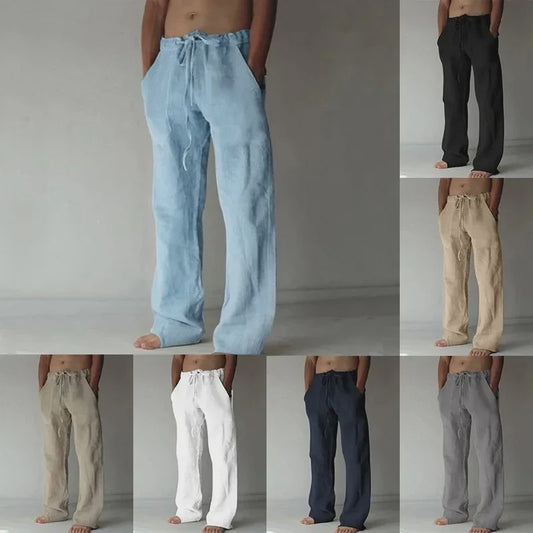 Linnen Heren Broek - Ademend & Comfortabel Zomerbroek met Elastische Taille