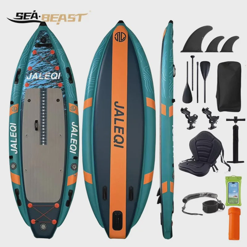 SEA BEAST 335CM Opblaasbare Vis Kajak - Complete Set met Stoel