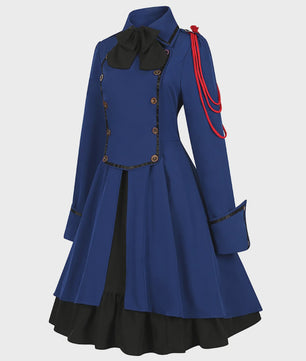 Middeleeuwse Renaissance Lolita Jurk - Vintage Victoriaans Hofkostuum met Strik en Ruches
