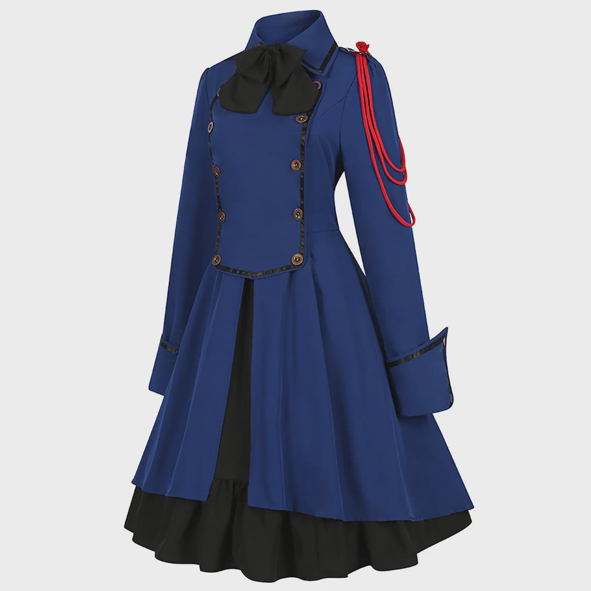 Middeleeuwse Renaissance Lolita Jurk - Vintage Victoriaans Hofkostuum met Strik en Ruches