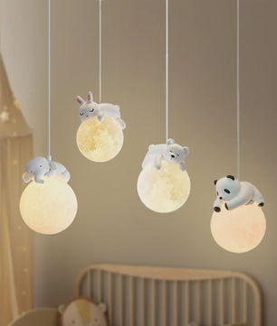 Creatieve LED Hanglamp met Cartoon Dieren - Slaapkamer & Kinderkamer Decoratie