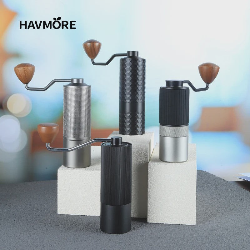 Professionele Handmatige Koffiemolen - CNC Roestvrij Staal, Diamant Verstelbaar