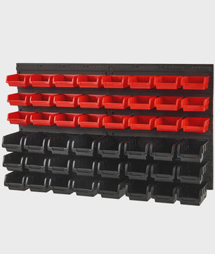48-delige Wandmontage Opbergbakjes Set - Grote Gereedschapsorganizer voor Garage & Werkplaats