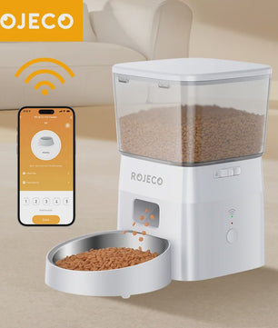 ROJECO Automatische Hond & Kat Voerbak met WIFI Bediening - 2L Capaciteit