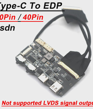 USB-C naar EDP Driver Board voor 2K/4K Schermen - 30/40 Pin
