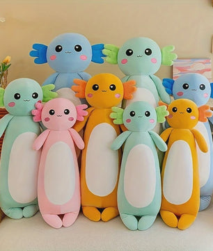 Grote Axolotl Pluche Knuffel - Zacht Kussen Speelgoed voor Kinderen & Volwassenen