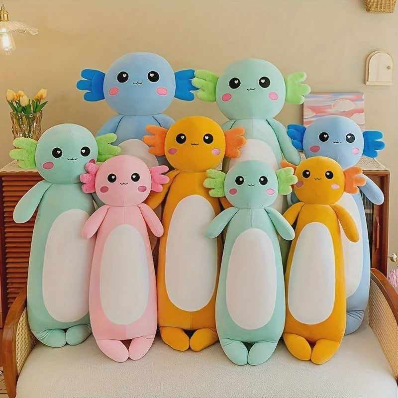 Grote Axolotl Pluche Knuffel - Zacht Kussen Speelgoed voor Kinderen & Volwassenen