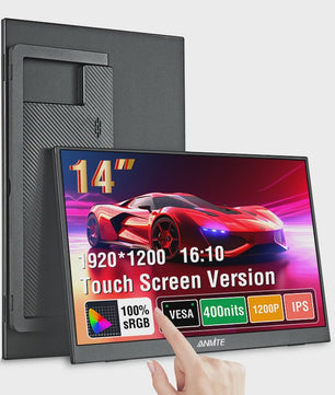 14-inch Draagbare Monitor: Touchscreen Optioneel, 16:10 Beeldverhouding, 400cd/m² Helderheid - Ideaal voor Gaming & Laptops