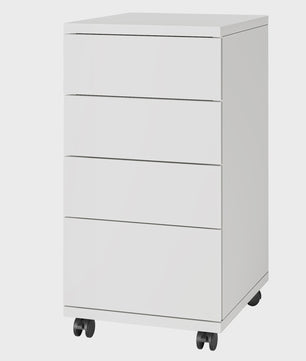Mobiel Archiefkastje met 4 Lades - Wit - Onder Bureau