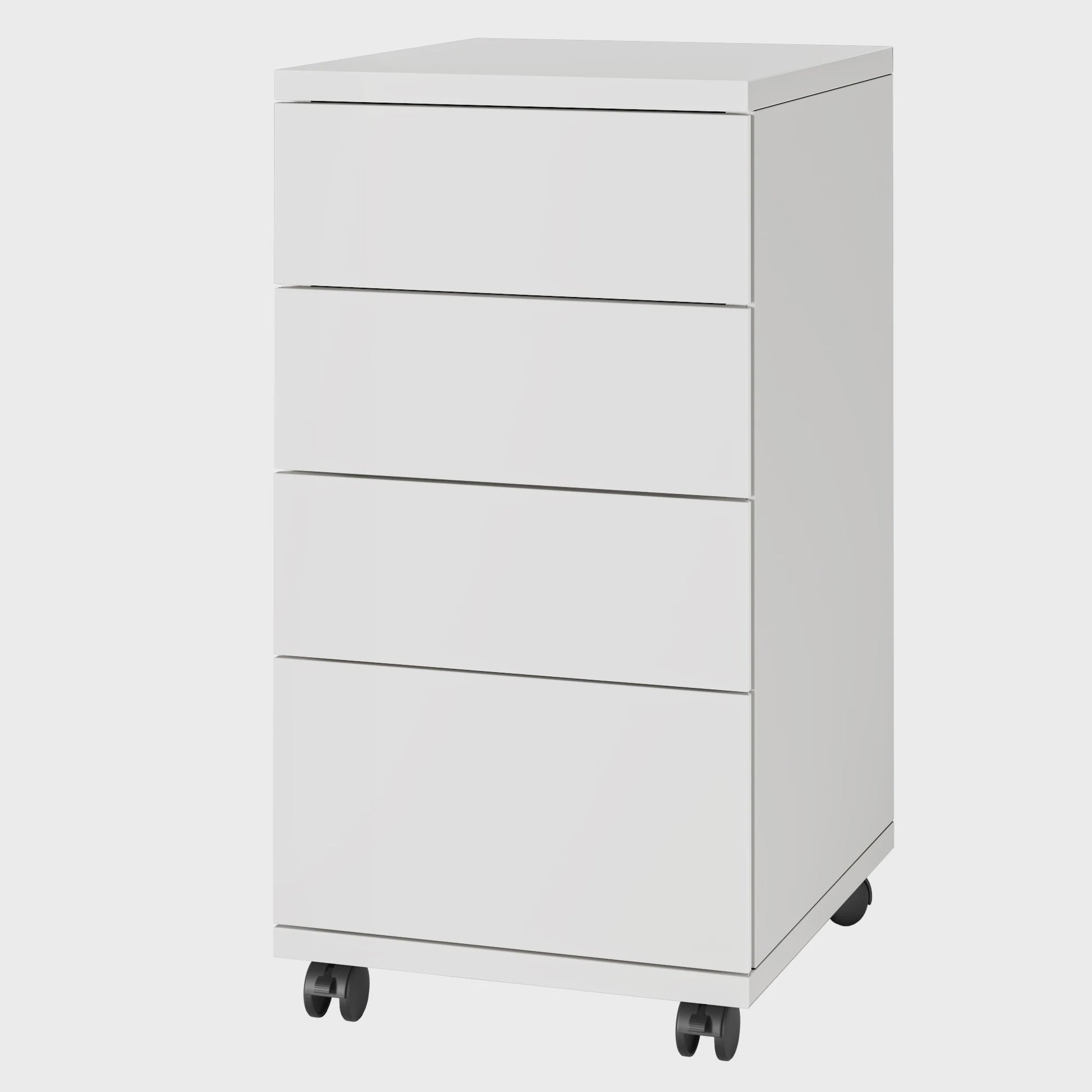 Mobiel Archiefkastje met 4 Lades - Wit - Onder Bureau