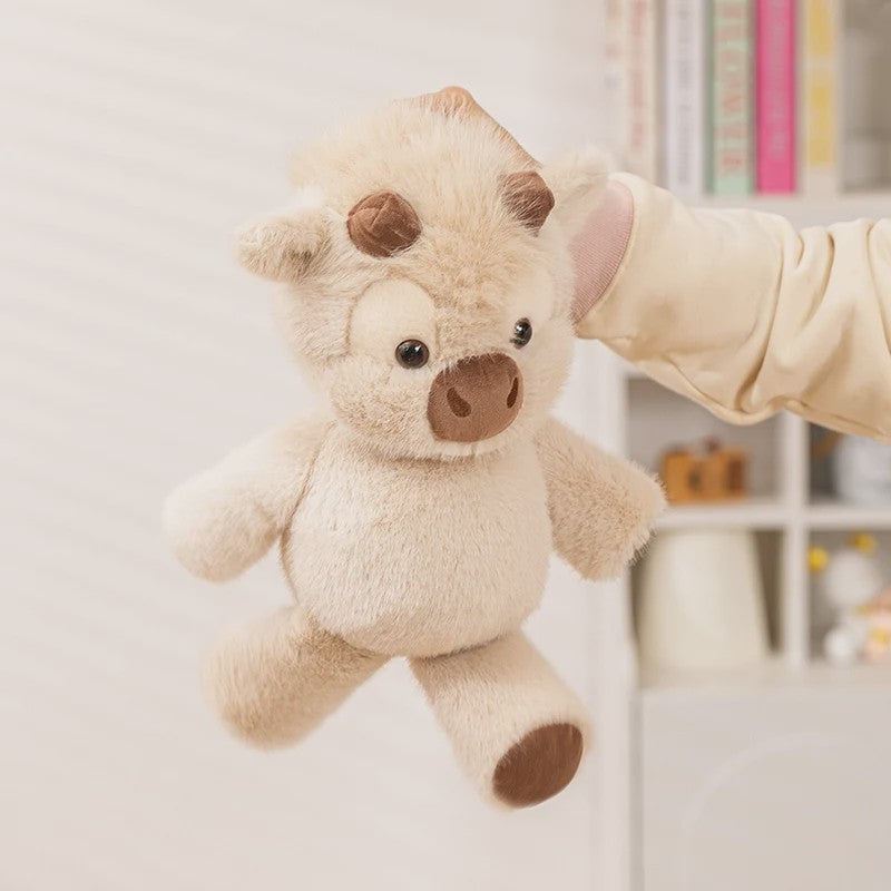 Knuffelkoe Pluche Zittend - Zacht en Warm Kindermaatje - Decoratie Cadeau