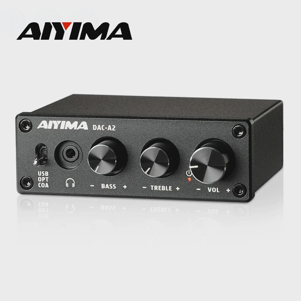 AIYIMA DAC-A2 HiFi DAC & Hoofdtelefoonversterker - USB, Coaxiaal, Optisch