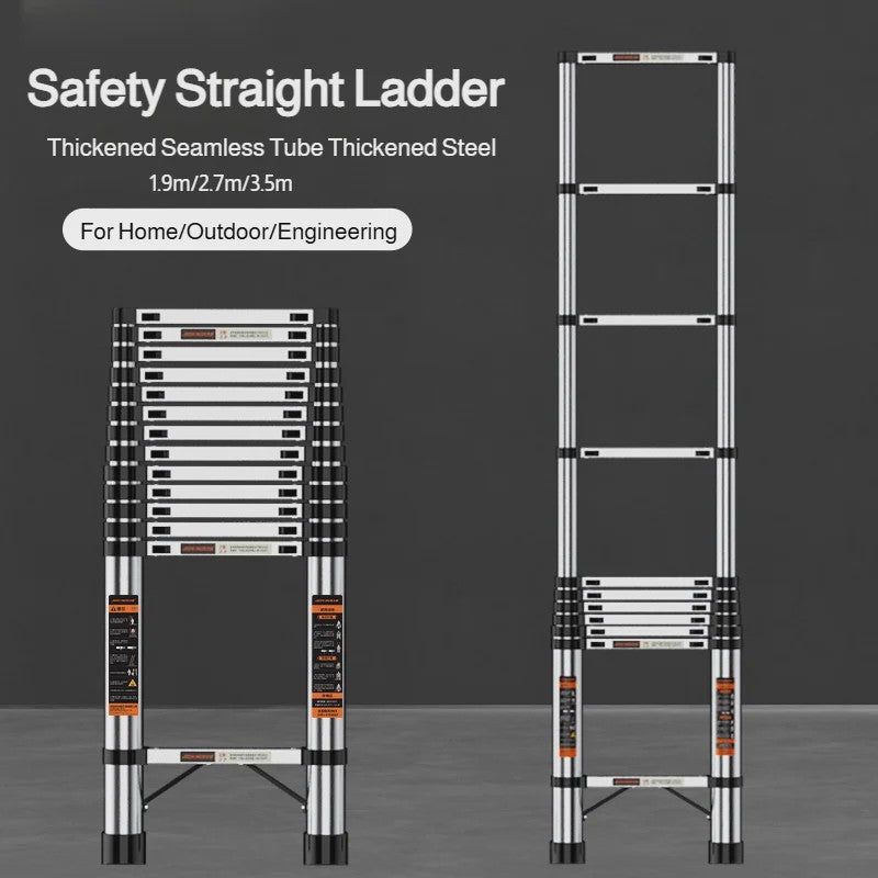 Telescopische Ladder RVS - 1.9m/2.7m/3.5m - Veilig & Multifunctioneel
