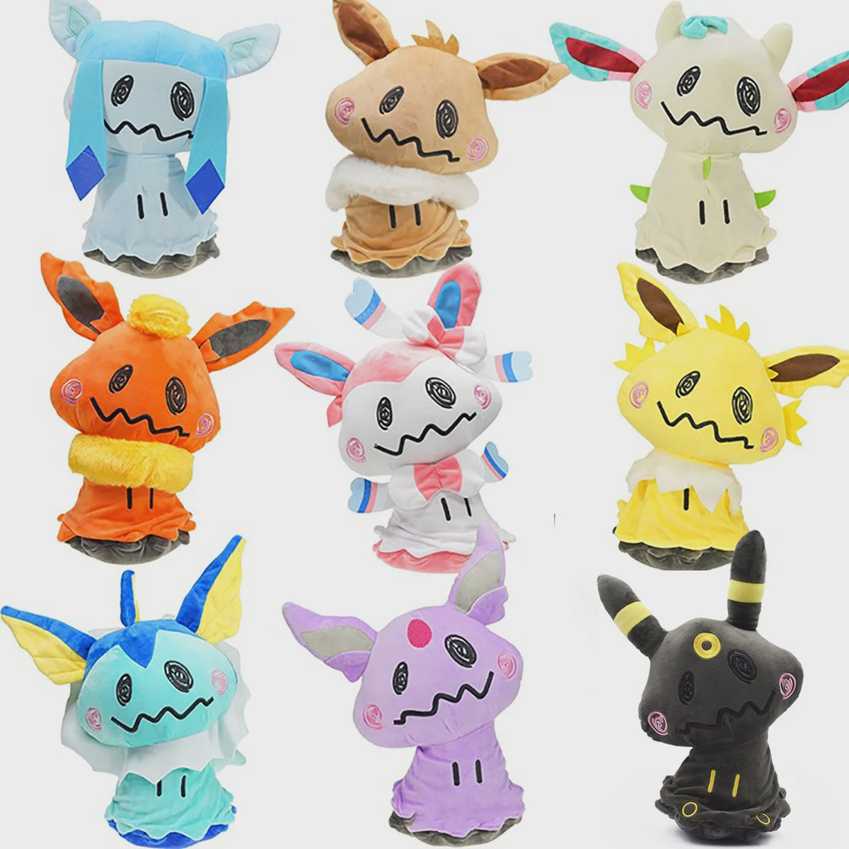 Zachte Pluche Knuffels van Eevee Evoluties & Mimikyu - 20cm