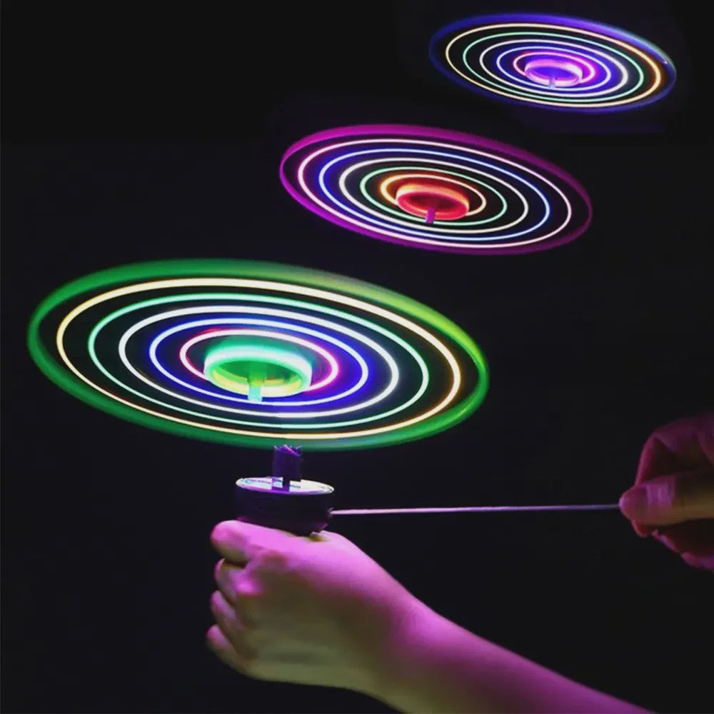 Lichtgevende Vliegende Schijf Speelgoed met LED Verlichting en Trekkoord