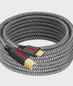 USB-C naar USB Printerkabel - 1, 2, 3, 5 of 6 Meter - Voor MacBook, Printers, Scanners & Faxapparaten
