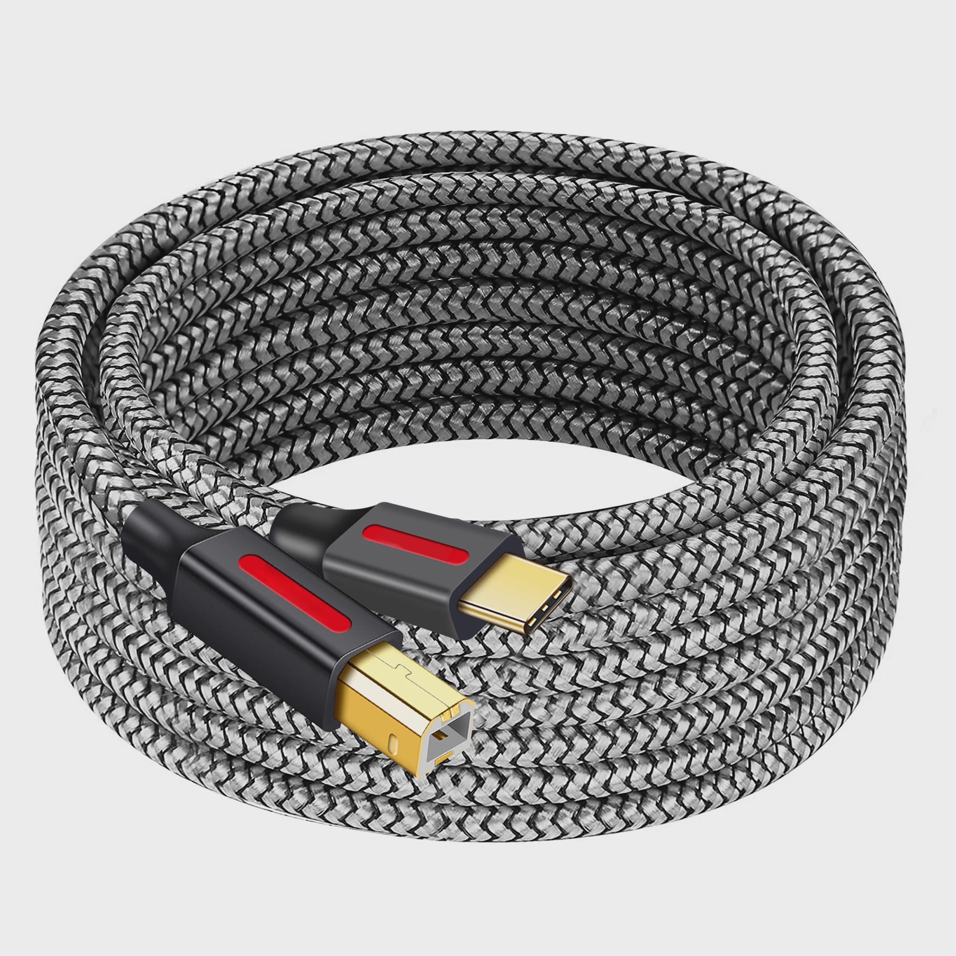 USB-C naar USB Printerkabel - 1, 2, 3, 5 of 6 Meter - Voor MacBook, Printers, Scanners & Faxapparaten