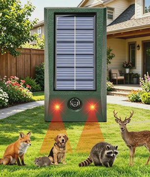 Solar Ongedierteverjager met Ultrasoon Geluid en Stroboscoop Licht - Waterdicht voor Tuin