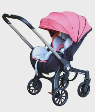 Multifunctionele 4-in-1 Kinderwagen & Reiswieg: Lichtgewicht, Inklapbaar & Hoge Zit