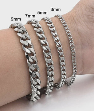 Stijlvolle RVS Cuban Chain Armband voor Heren & Dames - 3-9mm Breed