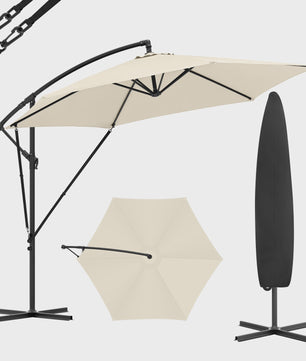 WOLTU Cantilever Parasol - Waterdicht, UV-beschermend met slinger en hoes voor tuin en terras
