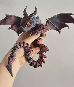 3D Geprinte Vliegende Draak Figuur - Art Deco Stijl Resin Sculptuur