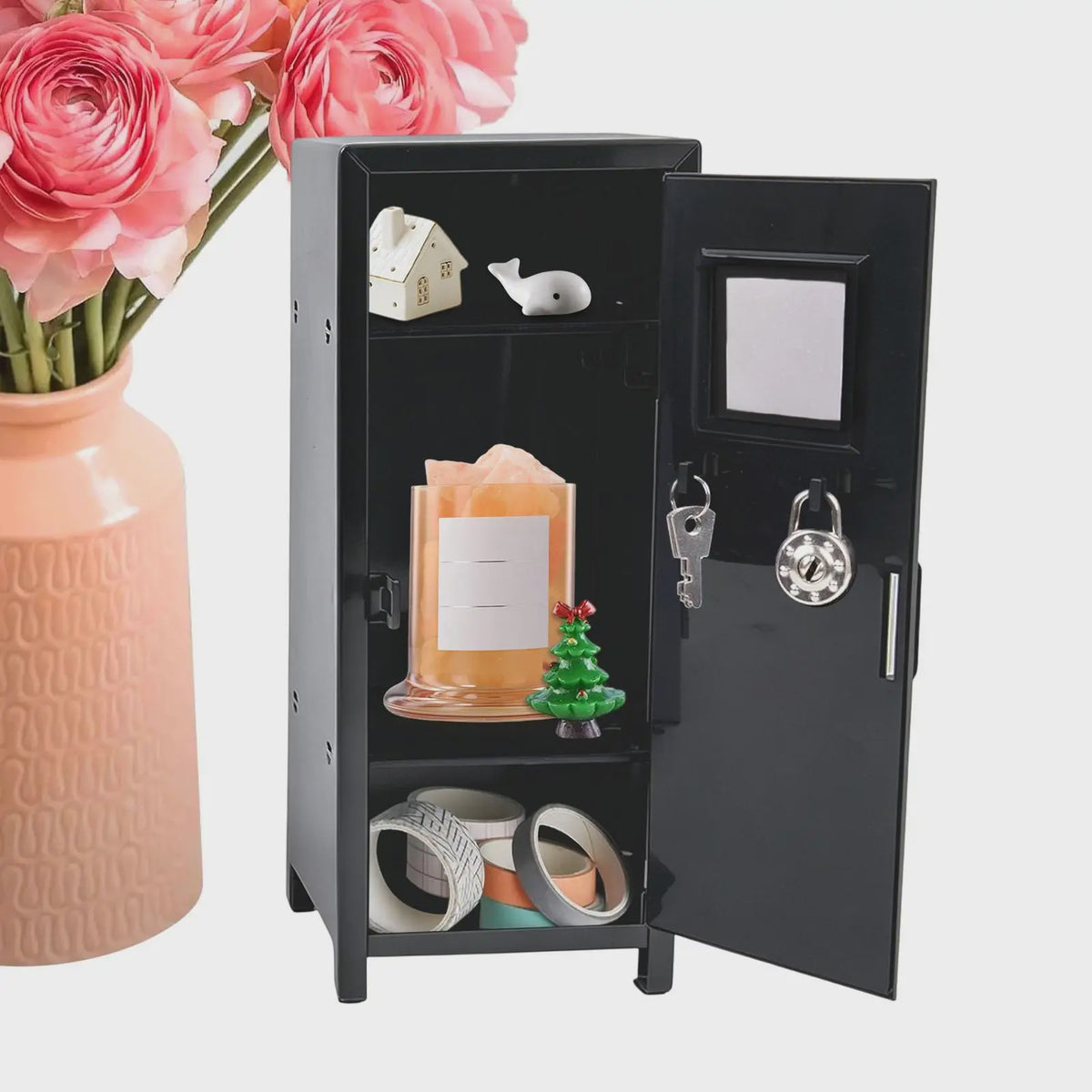 Mini Metal Lockerkastje - Kantoor & Slaapkamer Organizer met Slot