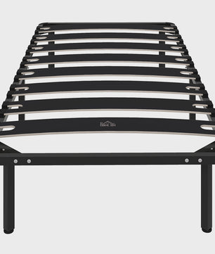 HOMCOM Bedframe 90x190 cm - Stevig Lattenbodem Bed met Opbergruimte