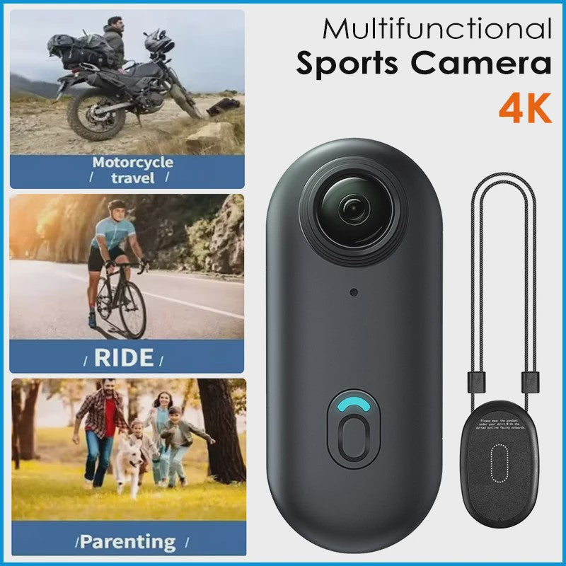 Compacte 4K Actiecamera voor Sport & Outdoor - Helm & Fietsmontage