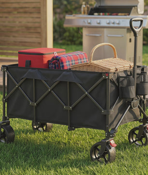 Songmics Opvouwbare Transportkar met Handvat - 200L, 150kg Draagvermogen