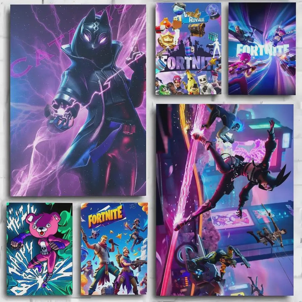 Fortnite Game Poster Canvas Print - Anime Stijl Wanddecoratie