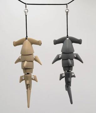 Flexibele Hamerhaai Sleutelhanger - 3D Verstelbare Haai Decoratie