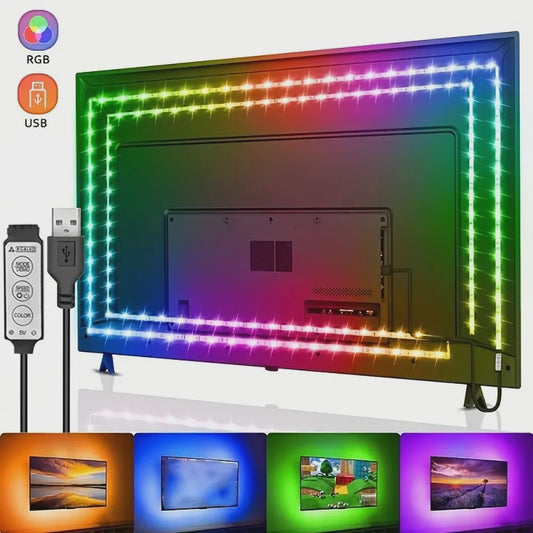 USB LED Strip Verlichting met 3-Key Bediening voor TV & Feestdecoratie