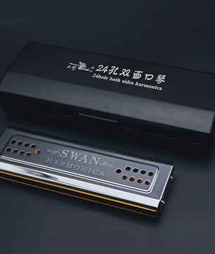 SWAN 24-Gats Tremolo Harmonica - Dubbelzijdig C/G Toets - Muziekinstrument