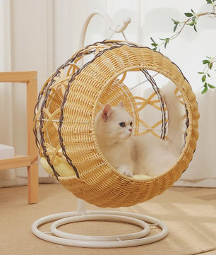 Luxe Rotan Kattenmand Hangend Nest - Comfortabel & Wasbaar