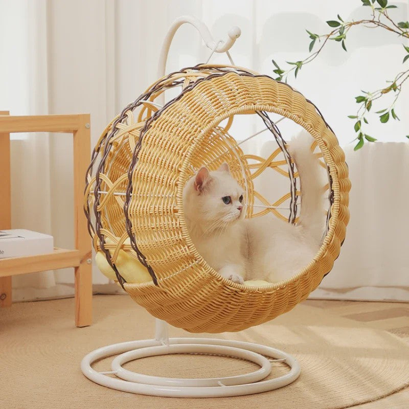 Luxe Rotan Kattenmand Hangend Nest - Comfortabel & Wasbaar