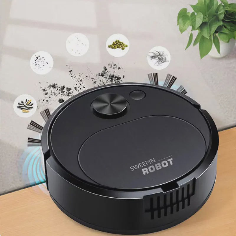 Slimme 3-in-1 Robotstofzuiger met Dweilfunctie - Draadloos, USB & 1500Pa Zuigkracht