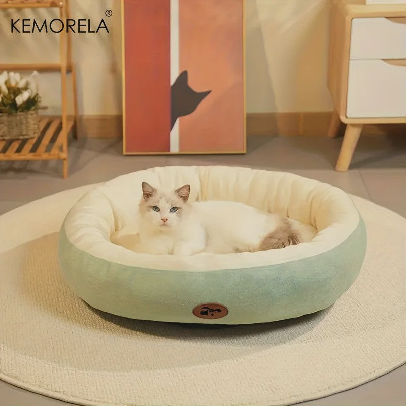Pluche Ovaal Huisdierbed - Machinewasbaar & Comfortabel voor Hond & Kat