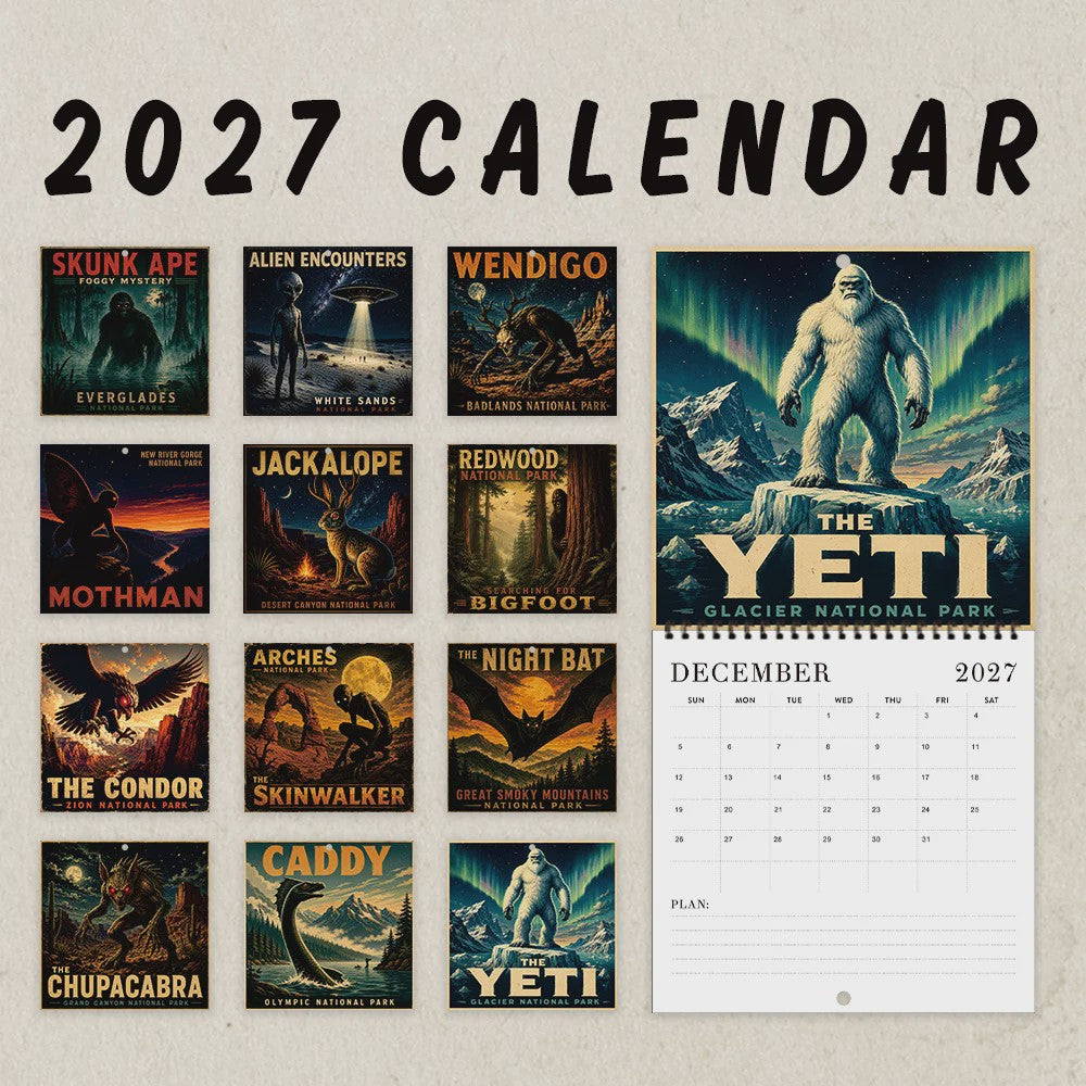 2027 Kalender: Mysterieuze Wezens & Buitenaardse Beschavingen - Jaarplanner