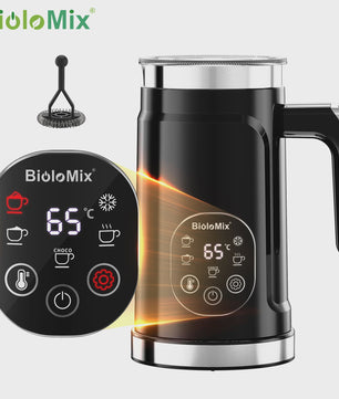 BioloMix 5-in-1 Melkopschuimer met LED Touchscreen - Voor Warme & Koude Foam