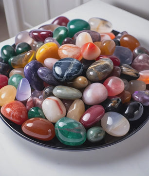 Set Gepolijste Kristalstenen - Multi-Color Tumblestones voor Decoratie & Meditatie