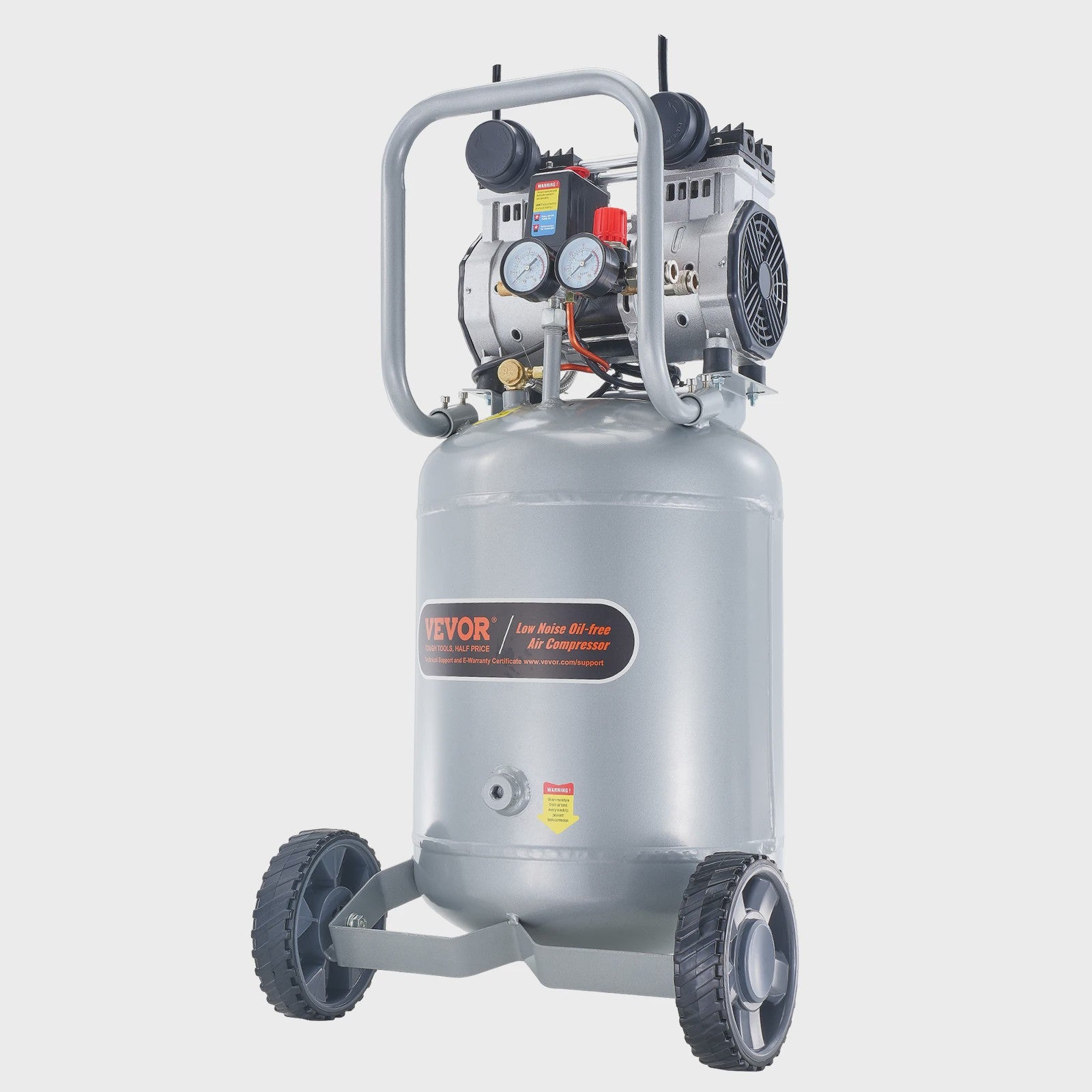 Krachtige 13 Gallon Olievrije Aircompressor 2HP - Draagbaar voor Werkplaats & Doe-het-zelf