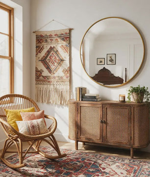 Anajqaqia Ronde Wandspiegel 75 cm - Goudkleurig Aluminium Frame, Veiligheidsglas
