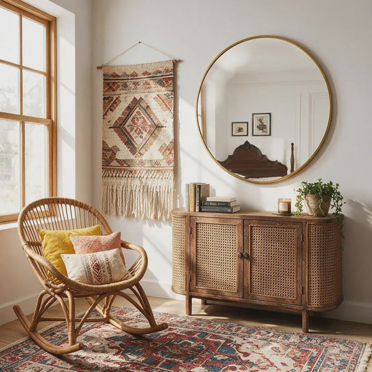 Anajqaqia Ronde Wandspiegel 75 cm - Goudkleurig Aluminium Frame, Veiligheidsglas