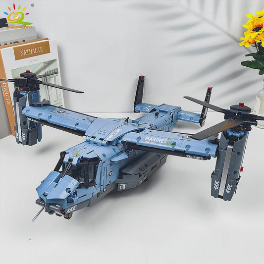 Bouwset V-22 Tiltrotor Vliegtuig & Helikopter - 1389 Stukjes Militair Model
