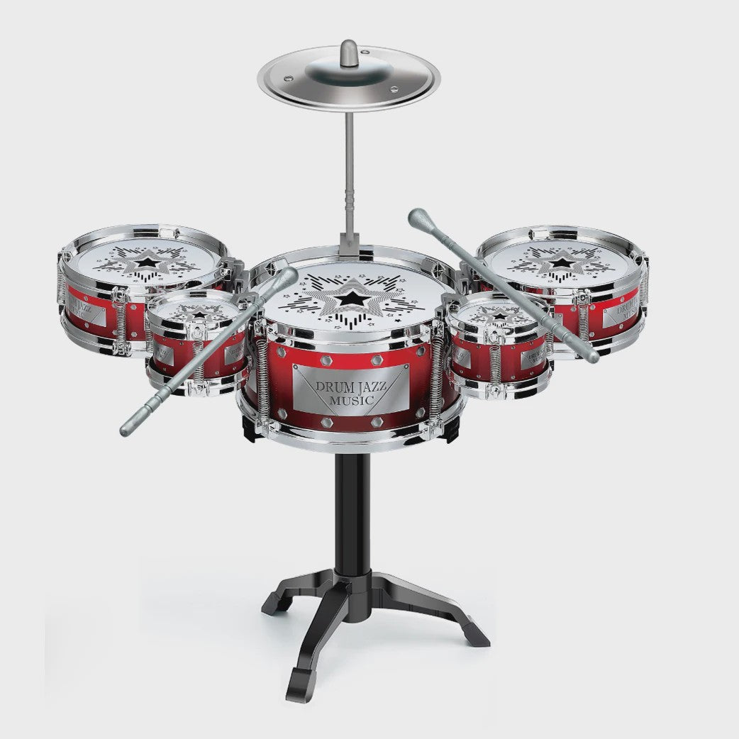 Dynamische Jazz Drumstel voor Kinderen - Leerzaam Percussie Instrument