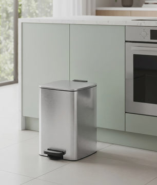 Songmics Keukenprullenbak 20L met Pedaal, RVS, Binnenemmer, Soft Close