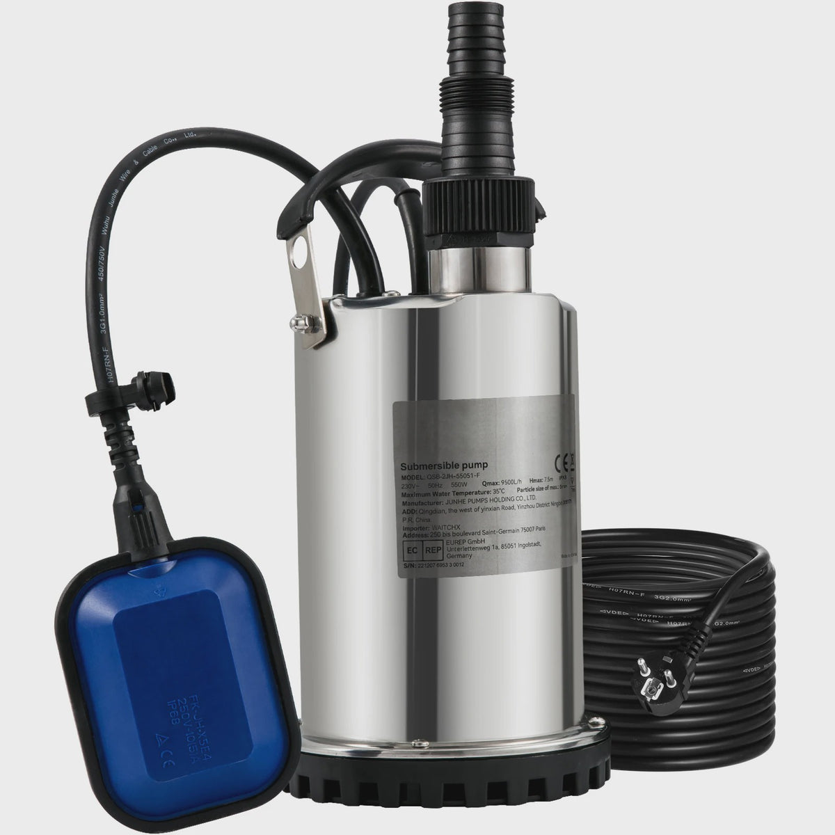 Dompelpomp 550W - 2200W: Krachtige Waterpomp voor Zwembaden, Kelders & Meer